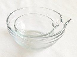 Pampered Chef Tempered Glass 1/4 Cup &amp; 1 Cup Prep Bowls (Set of 2) N2
