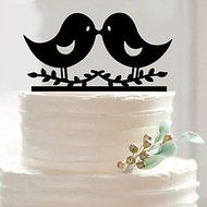 Y&amp;XL&amp;H Just Married Wedding Cake Topper Personalize Monogram Bird Event Party Supplies Cake Accessory Decorations...