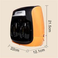 Royal- CM-316 Mini Double-cup Fully Automatic Coffee Machines American Drip Coffee Maker ( Color : Orange ) N2