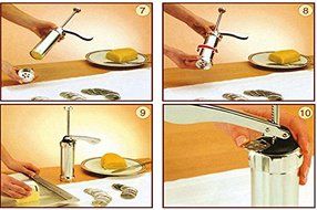 N.choice Aluminum Biscuit Cookie Maker Pump Press Machine Cake Decor 20 Moulds 4 Nozzles Silicone Cookie Stamp... N3
