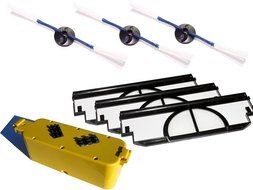 Replacement iRobot Dirt Dog Battery, Side Brush and Filters Replacement - Kit Includes 1 Battery, 3 Side Brushes...