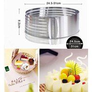 Generic Adjustable Circle Cake Mould Layered Cake Mould Round Scalable Mould Expandable Mousse Ring 9"-12" N3