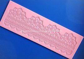 New Big Lace Silicone Mould for Fondant Cake Sugar Paste Cake Decoration 39.1*13*0.5cm 200g