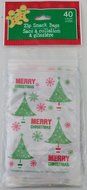Assorted Festive Holiday Inspired Christmas Zip-Seal Snack Bags, 40-ct. Packs ~ (Set of 4) N5