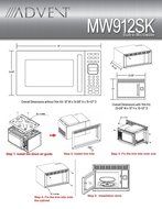 Advent MW912BK Black Built-in Microwave Oven with Trim Kit specially built for RV Recreational Vehicle, Trailer...