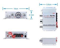 Generic 12V DC Mini Hifi Audio Power Ampilfier Booster Bass MP3 Stereo FM Radio Portable for Car Phone PC Home N7