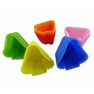 Y&amp;XL&amp;H Tree Shape Muffin Moulds, Cupcake Moulds , 12 Pieces per Set, L 6cm x W 6cm x H 3cm, Random Assorted Color N3