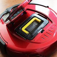 Infinuvo Hovo 650 Red Robotic Vacuum with HEPA Filter, UV Lamp, Home Base, Scheduler, Virtual Blocker &amp; Water... N9