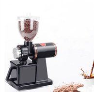 Household Electric Coffee Grinder Automatic Coffee Bean Powder Grinding Machine 8Thickness Adjustment Stalls Black... N4