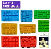 Premium 8pc Lego Candy Molds&ndash;Chocolate Molds&ndash;Jello Molds&ndash;Fondant Molds&ndash;Non Stick-Easy to use&ndash;Strong&amp;Durable-Silicone... N2