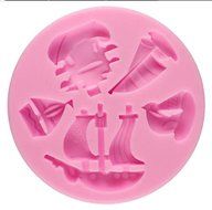 Ships Sailboats 5 Cavity Silicone Mold, Candy, Fondant, Cake Decorating 10 Cavities N2