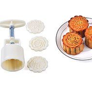Sher Moon Cake Mold Hand Pressure Set of 4 N3