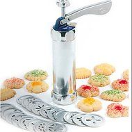 Y&amp;XL&amp;H 24 In 1 Stainless Steel Aluminium Cookie Mould Gun Cake Decorating Tools 20 Mold+4 Pastry Tube N3