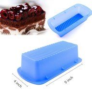 2win2buy 4*9 inch Rectangle Wave Bottom Silicone Mold Bread Cake Loaf Toast Bakeware Pan