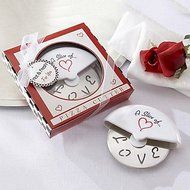 Y&amp;XL&amp;H A Slice of Love Stainless-Steel Pizza Cutter in Miniature Pizza Box Favors