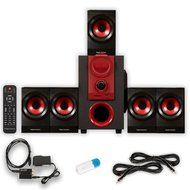 Theater Solutions TS521 Home 5.1 Speaker System with USB Bluetooth Optical Input and 2 Ext. Cables