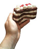 Squishy &amp; Slow Rise SCENTED Eric Next Series JUMBO Strawberry Cake &amp; Bonus Random Jenna Lyn Squishy! (Chocolate... N10