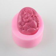 Sher Sleeping Angel Shaped Soap Mold Mooncake Mould Fondant Cake Chocolate Silicone Mold, Decoration Tools Bakeware N4