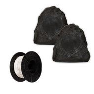 Acoustic Audio G4RS Granite Rock Speaker Pair and Wire Weatherproof Speakers