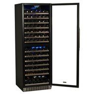 EdgeStar 155 Bottle Built-In or Freestanding Dual Zone Wine Cooler - Stainless Steel/Black N6