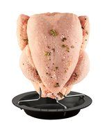 HIC Nonstick Vertical Chicken Roaster with Drip Pan, 8-inch N2