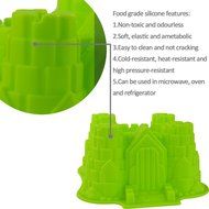ANPHSIN Creative DIY Silicone Cake Mold-Single Cavity Castle Shape Bakeware Collection Cake Pan-Green N16