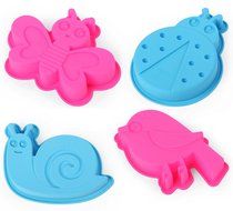 Home Value 4-Piece DIY Insect Silicone Cake Mold /Jelly Mold /Pudding Mold /Ice cream Mold, SNAIL, LADY BUG, BIRD... N5