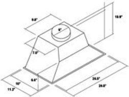 Range Hood Built-In Stainless Steel 30" CH-111 NT AIR Made in Italy N3