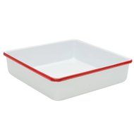 Enamelware Brownie Cornbread Pan - Black Marble N5