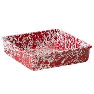 Enamelware Brownie Cornbread Pan - Black Marble N6