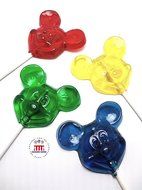 Famous Male Female Mouse Face Hard Candy Lollipop Mold Mickey Minnie N2