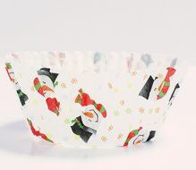 PME 60pk SMILEY SNOWMAN STANDARD Cupcake Muffin Fairy Cake Baking Cases Holders N2