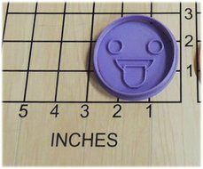 Tongue out Emoji Face Shaped Cookie Cutter and Stamp #1116 N2