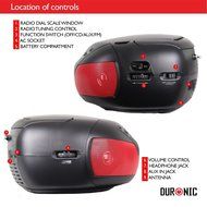 Duronic RCD008/RD Portable Compact Boombox CD Player with FM Radio -Red N5