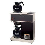 BUNN 33200.0015 VPR-2GD 12-Cup Pourover Commercial Coffee Brewer with Upper and Lower Warmers and Two Glass Decanters...