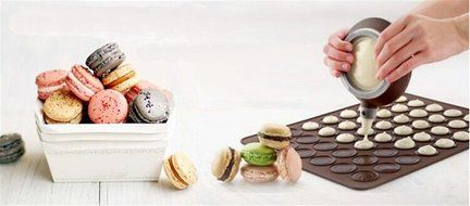 Alice Windowshop Macaron Baking Set Food grade Silicone Brown N8