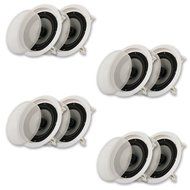 Acoustic Audio CS-IC82-4PR 300 Watt 8" 2-Way Home Theater In-Wall/Ceiling Speakers (4-Pair)