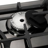 Windmax Fashion Black &amp; Gold 30 Inch Stainless Steel 5 Burner Built-In Stove Natural Gas Cooktop N3