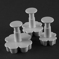 Y&amp;XL&amp;H Four-Petal-Flower Cake and Cookie Cutter Mold with Plunger (3 Pieces) N3