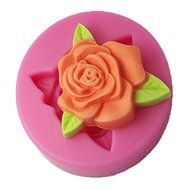 FOUR-C Silicone Mold Rose Fondant Tools Color Pink N2