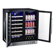 EdgeStar 30-Inch Built-In Wine and Beverage Cooler with French Doors N3