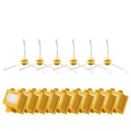 Hongfa Irobot Roomba Replacement Filter Roomba Yellow Hepa Filter and 3-armed Sidebrush Compatible with Roomba...