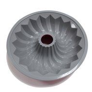 Trustworthy Buy 10-Inch Slicone Pastry Baking Kouglof Mold Pan, Savarin Bundt Pan - Rose Pink N6