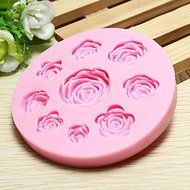 Bluelover 3D Silicone Rose Shape Cake Mold Chocolate Jelly Mold N5