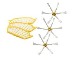 SHP-ZONE 3 Filters + 3 Side Brush 6 Armed for iRobot Roomba 500 Series 530 540 550 560 570 580 610