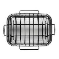 Tri-Ply Clad Stainless Steel 17-inch by 12-1/2-inch Large Rectangular Roaster with Nonstick Rack N2