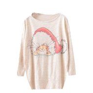 Knit Sweater,Morecome Womens Christmas Batwing Long Sleeve Loose Knitwear Tops (D) N8