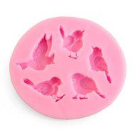 Houron 5 Cavity Bird Shape Party Silicone Cake Mold Mini Candy Mold Chocolate Mold Decoration Fondant Baking Mold...