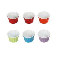 DOYOLLA Set of 6 Round Porcelain Ramekins Souffle Baking Dish, Random Color N2