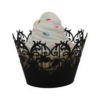 DDLBiz Christmas Lace Laser Cut Cupcake Wrapper Liner Baking Cup Muffin Case Trays Wedding Birthday Party Decoration... N5